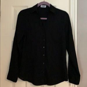 Express black button up